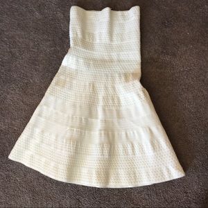 A strapless white dress from Whitney Eve